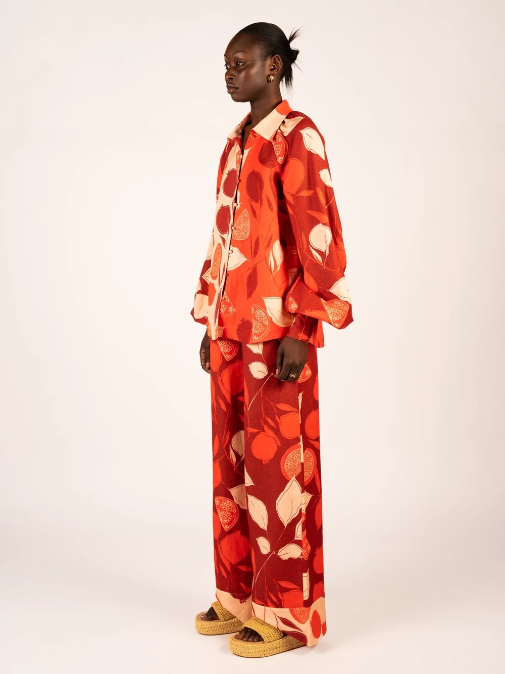 REVOLVE Le Marais Red Floral Wide-Leg Pants & Blouse SET NWT Size Small